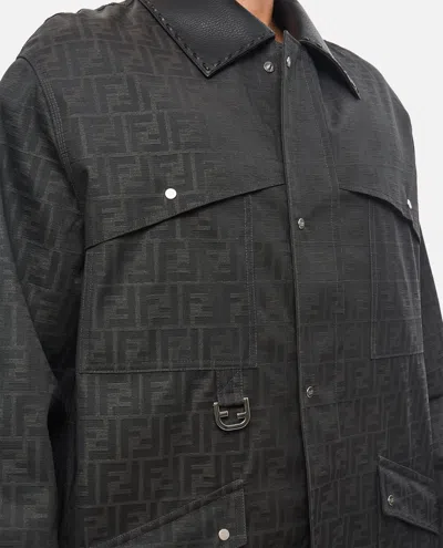 Fendi Man Brown Jackets In Gray
