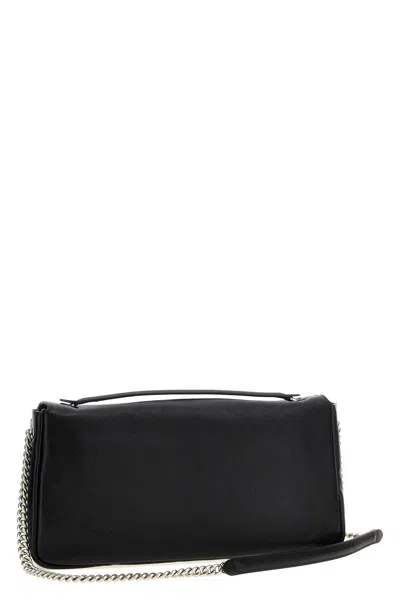 Fendi Women Baguette Large Leather Shoulder Bag In Black