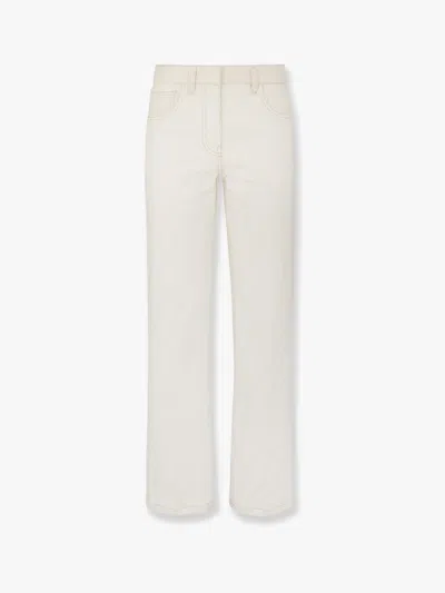 Fendi Multicolor Denim Jeans In White