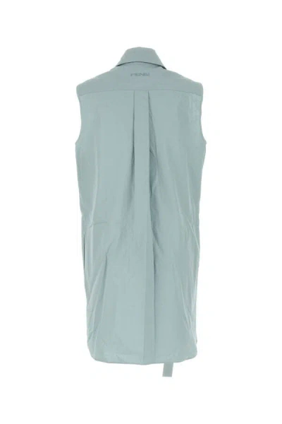 Fendi Abito In Cotone Carta Da Zucchero Donna In Blue