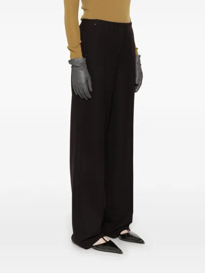 Fendi Wide Leg Wool Trousers In Multicolor