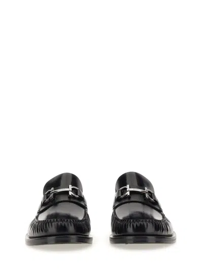 Ferragamo Men Moccasin Gancini In Black