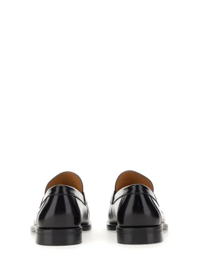 Ferragamo Men Moccasin Gancini In Black