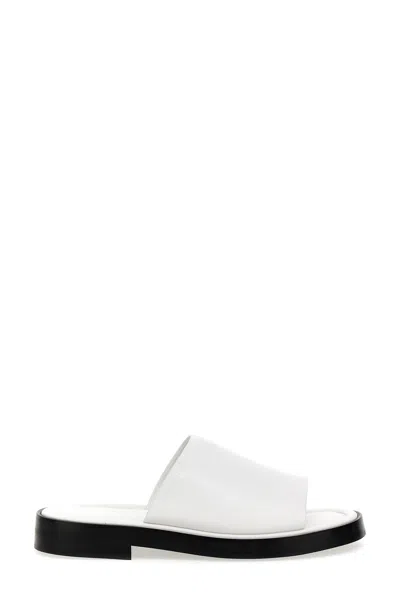 Ferragamo Open-toe Slip-on Slides In White