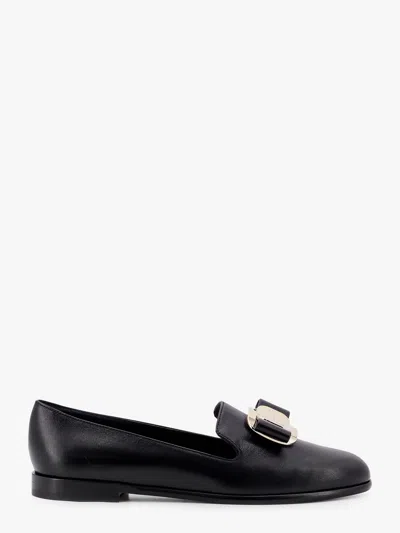 Ferragamo Zarina Leather Loafer In Black