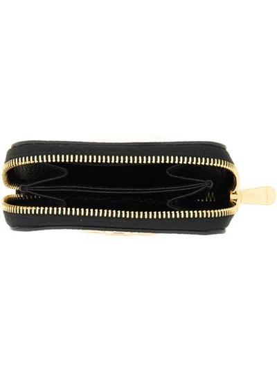 Ferragamo Mini Gancini Hook Credit Card Holder In Black