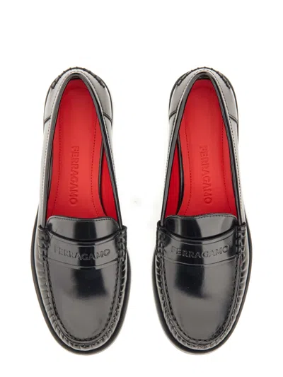 Ferragamo Detail Men Tailor Mocassin In Black
