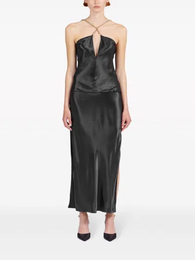 Shop Ferragamo Women Satin Sleeveless Top In Multicolor