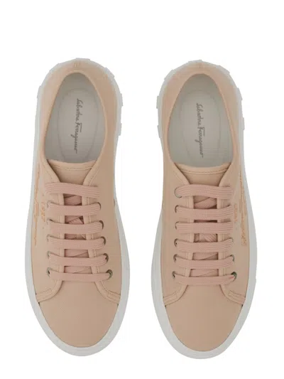 Ferragamo Sneaker With Logo In Pink