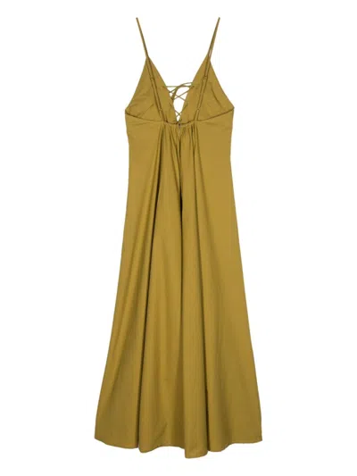 Forte Forte Cotton Poplin Maxi Dress In Multicolor