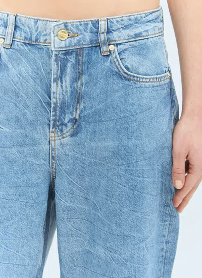 Ganni Foil Izey Jeans In Blue