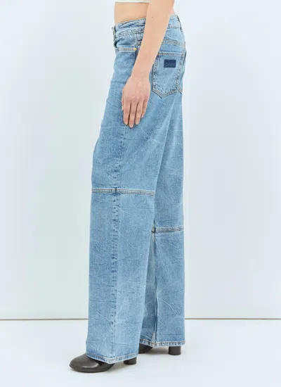 Ganni Foil Izey Jeans In Blue