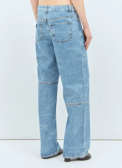 Ganni Foil Izey Jeans In Blue
