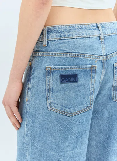 Ganni Foil Izey Jeans In Blue