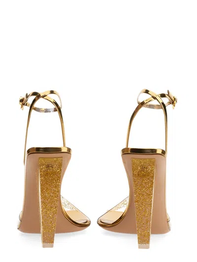 Gianvito Rossi 111mm Odyssey Glitter-embellished Pumps In Gold