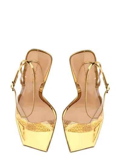 Gianvito Rossi 111mm Odyssey Glitter-embellished Pumps In Gold