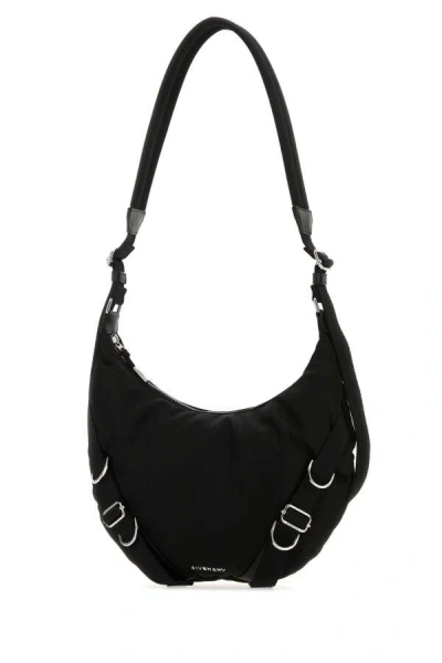 Givenchy Men Black Nylon Blend Voyou Crossbody Bag In Black