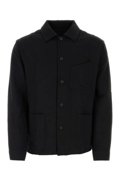 Givenchy Wool Blend Long Sleeve Shirt For Men In Black