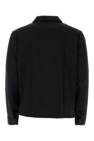 Givenchy Wool Blend Long Sleeve Shirt For Men In Black