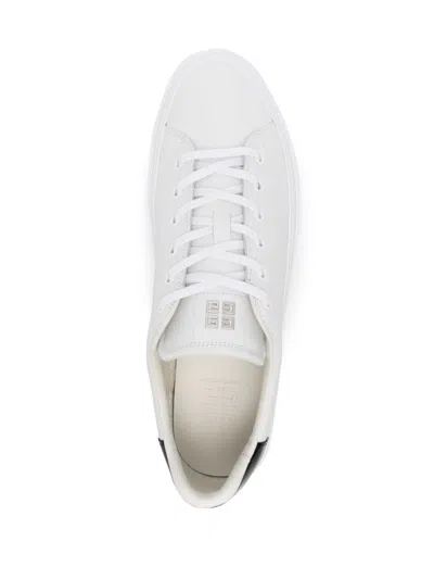 Givenchy Men Leather Sneakers With 4g Metal Logo In Multicolor