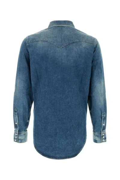 Givenchy Straight Denim Shirt In Blue