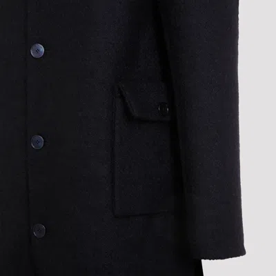 Givenchy Tailored Wool Blend Coat In Blue