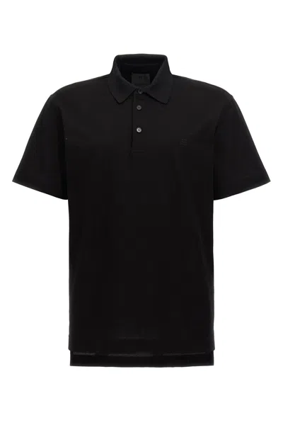 Givenchy Polo With Monogram Embroidery In Black