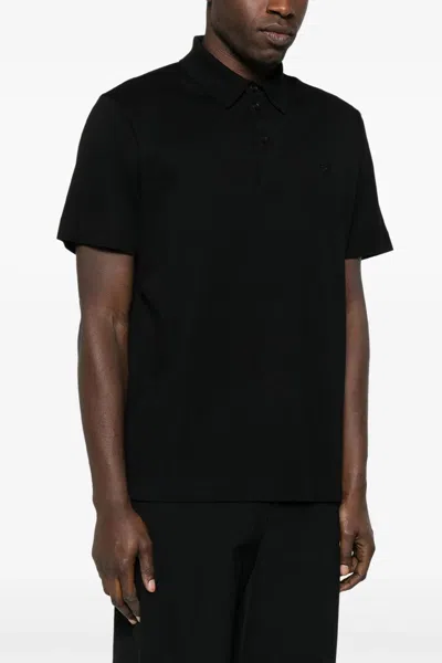 Givenchy Polo With Monogram Embroidery In Black