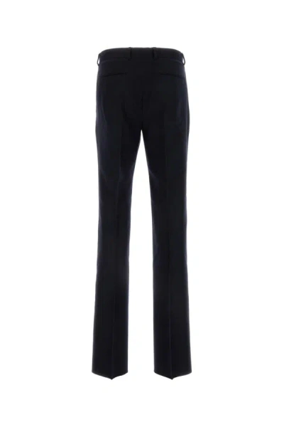 Givenchy Streamlined Wool Blend Trousers In Blue