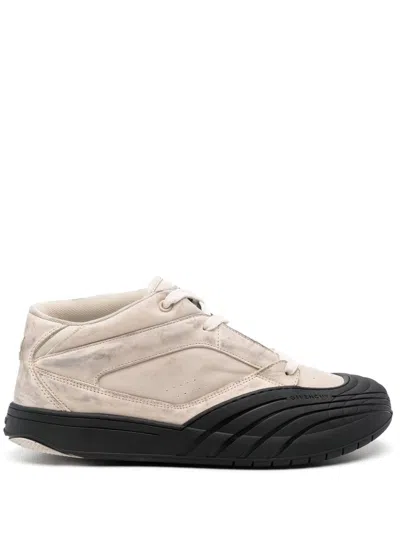 Givenchy Fabric And Leather Sneakers With Intentional Dirties In Multicolor