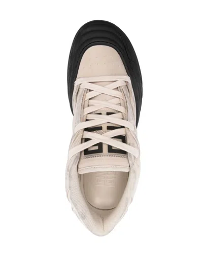 Givenchy Fabric And Leather Sneakers With Intentional Dirties In Multicolor