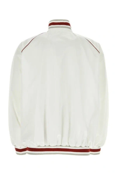 Givenchy Men White Nylon Bomber Jacket In White