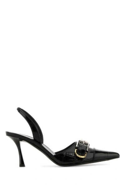 Givenchy Voyou Leather Slingback In Black