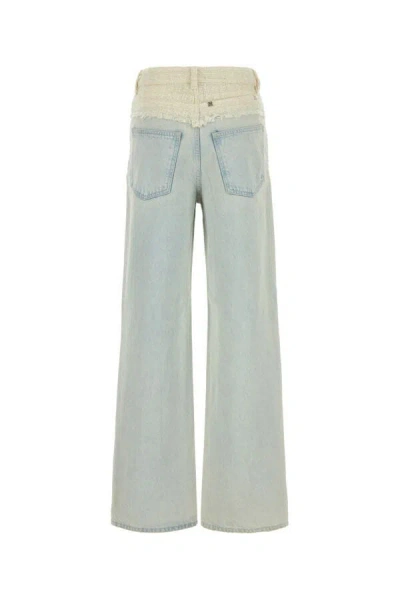 Givenchy 4g Logo Oversized Jeans In Blue