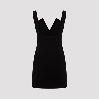 Givenchy V-collar Mini Dress In Black