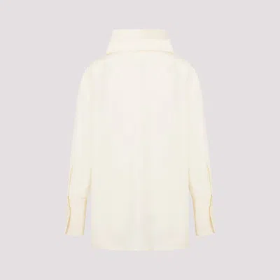 Givenchy Long-sleeved Silk Blouse In White