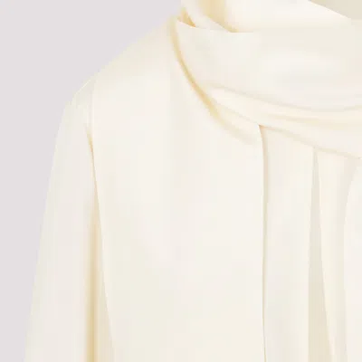 Givenchy Long-sleeved Silk Blouse In White