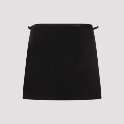 Givenchy Black Acetate Mini Wrap Voyou Skirt In Black