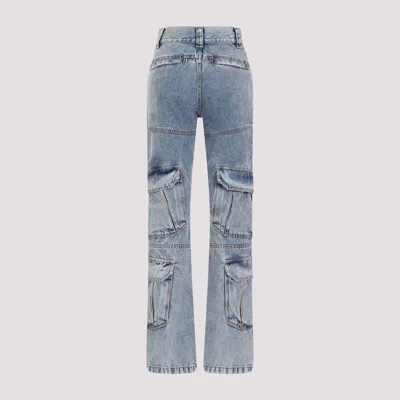 Givenchy Flared Leg Cargo Denim Trousers In Blue