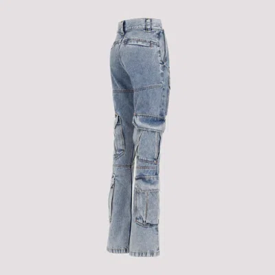 Givenchy Flared Leg Cargo Denim Trousers In Blue