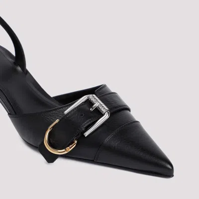 Givenchy Voyou Buckled Textured-leather Slingback Pumps In Black