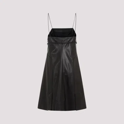 Givenchy Leather Sleeveless Belted Mini Dress In Black