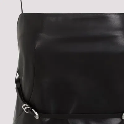 Givenchy Leather Sleeveless Belted Mini Dress In Black