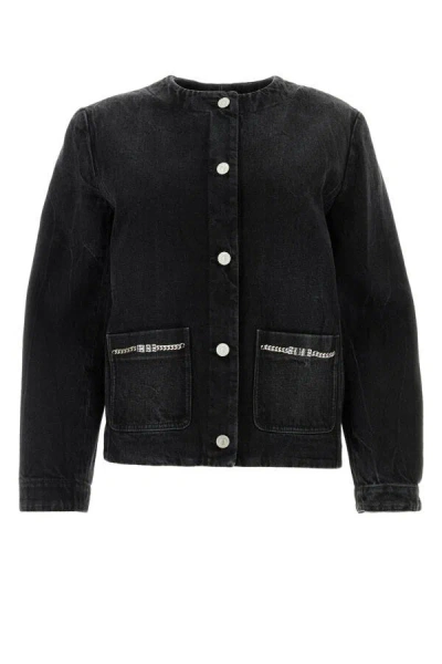 Givenchy Jacket In Denim With Chains Detail In Multicolor