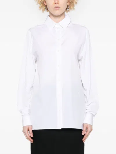 Givenchy Oversized Shirt In Poplin With Open Back In Multicolor
