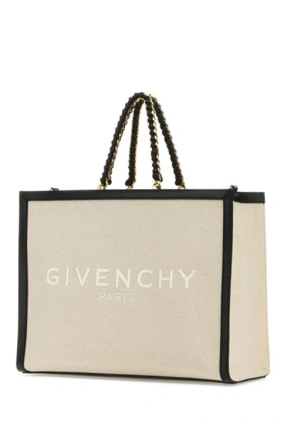 Givenchy Two-tone Canvas And Leather Medium G-tote Handbag In Multicolor