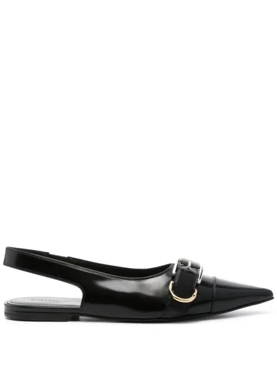 Givenchy Voyou Slingback Ballerina Flat With Pointed Toe In Black