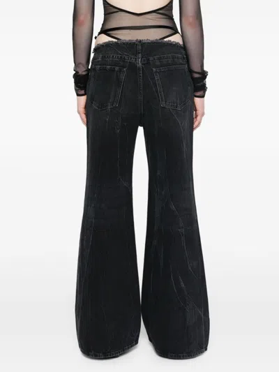 Givenchy Women Wide-leg Denim Cotton Jeans In Multicolor
