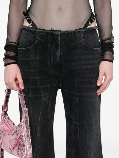 Givenchy Women Wide-leg Denim Cotton Jeans In Multicolor