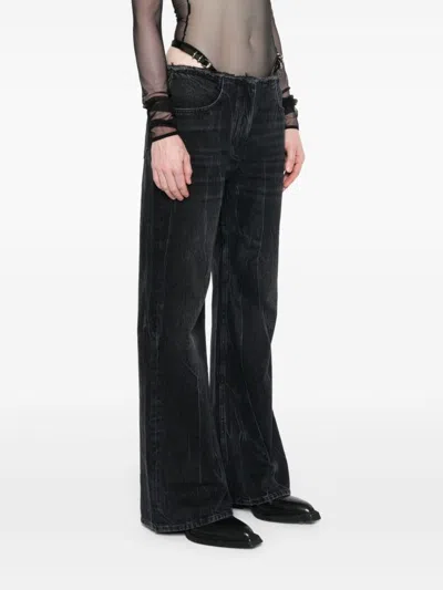 Givenchy Women Wide-leg Denim Cotton Jeans In Multicolor